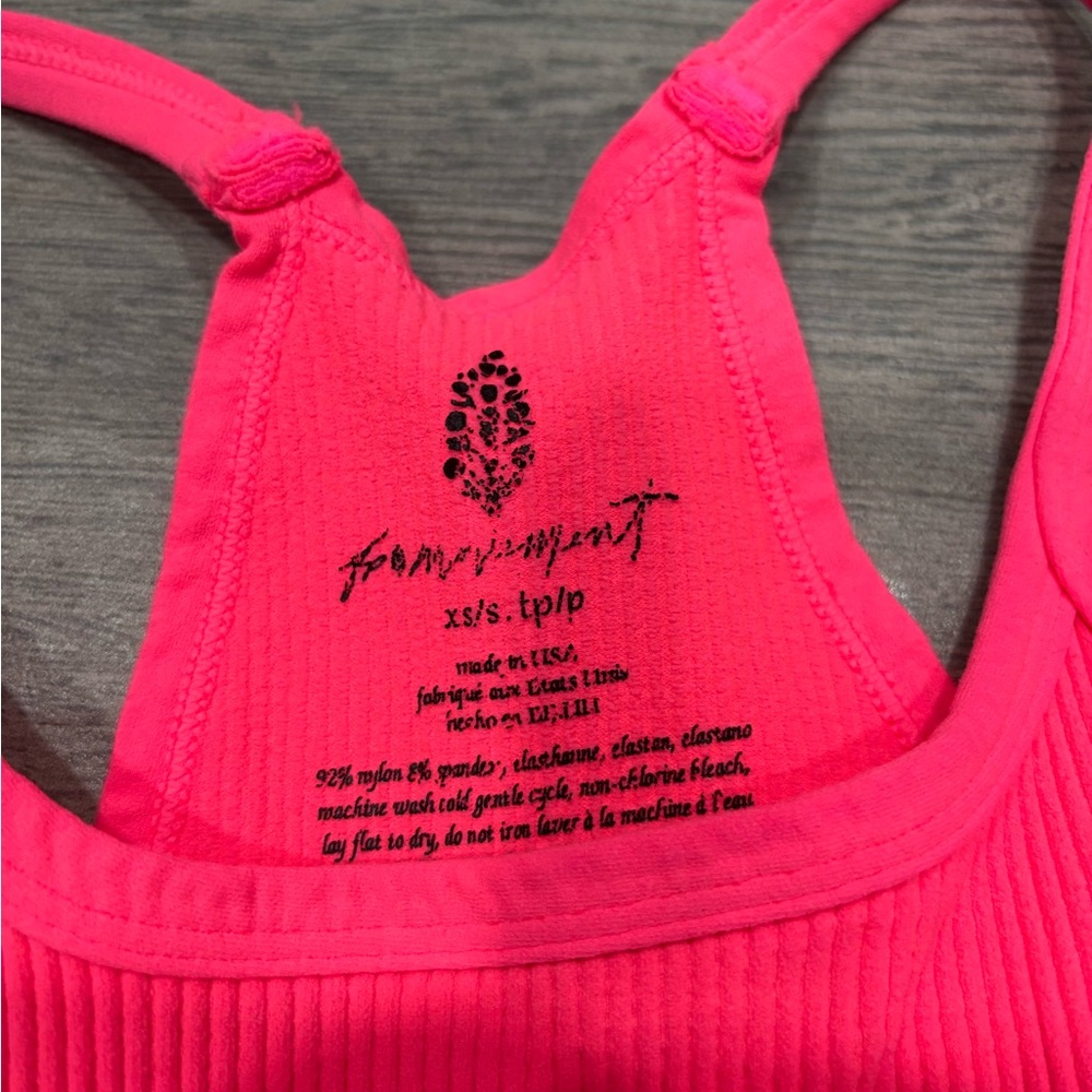 Free People Movement Happiness Runs Crop Tank Pink Size XS - Picture 3 of 4